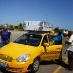 met taxi naar appartement